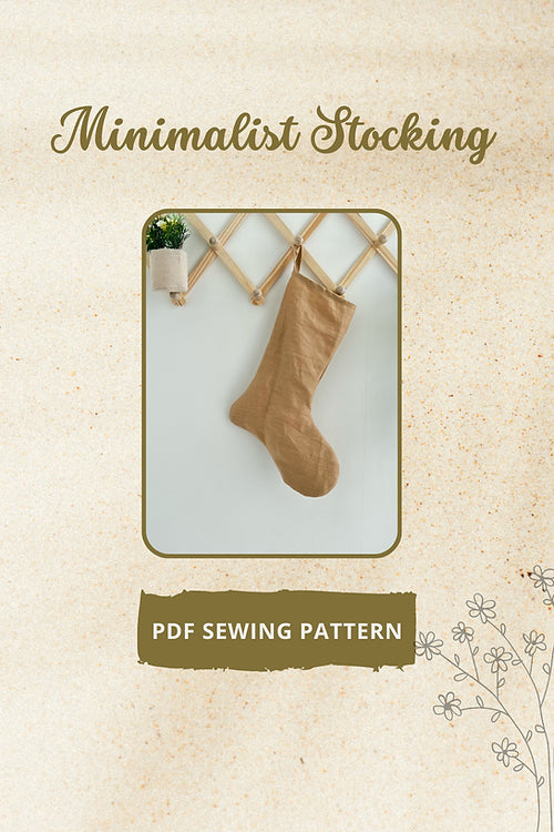 Minimalist Stocking Sewing Template ONLY